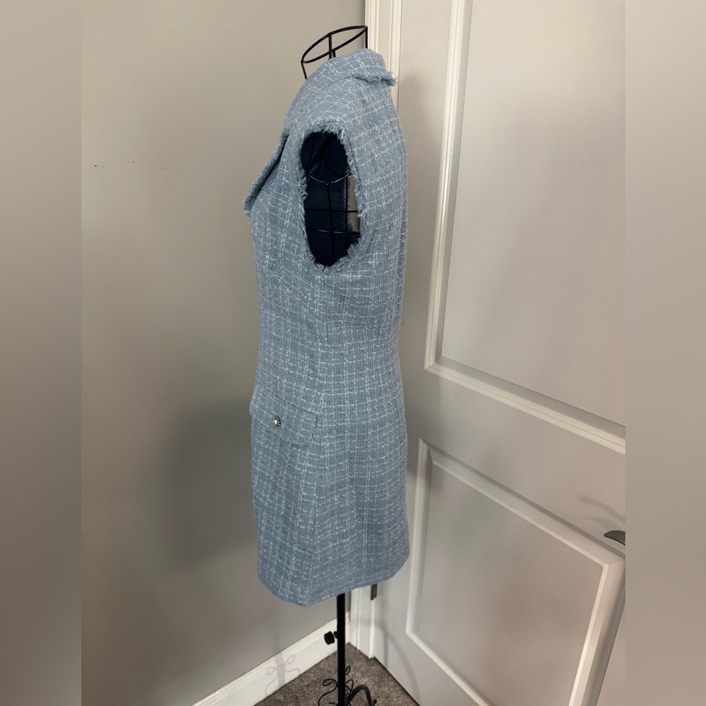 NWOT Maeve by Anthropologie Sleeveless Tweed Blazer Mini Dress Size 8 - Picture 6 of 8